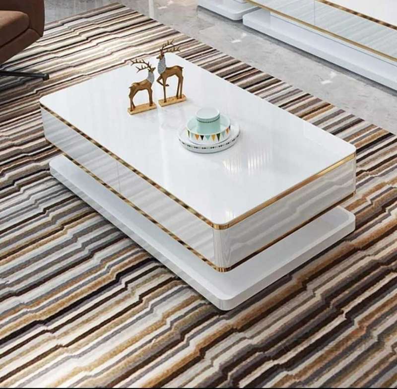 White and Gold Emma Coffee Table
