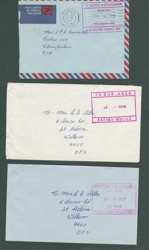 A small collection of 8 used SWA BORDER WAR covers