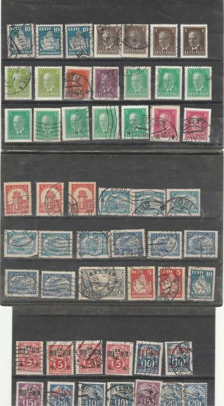 Bulk collection mostly used stamps of ESTONIA -  Republic 1918-1941