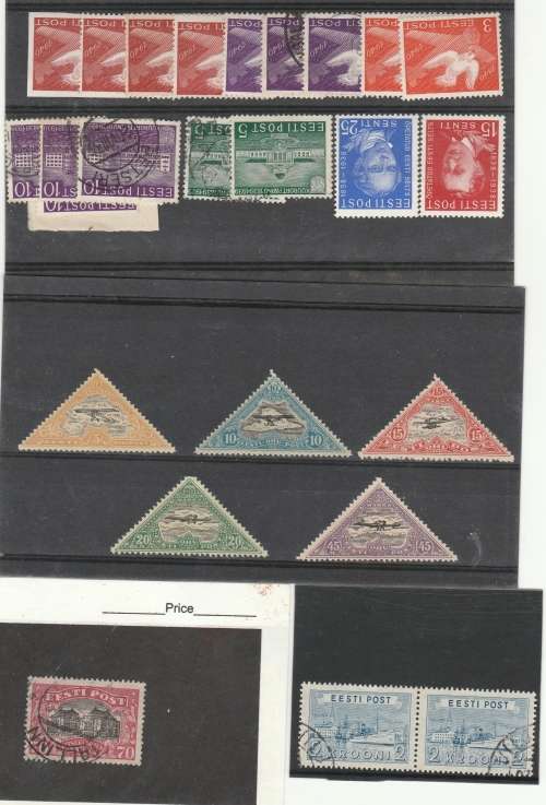 Bulk collection mostly used stamps of ESTONIA -  Republic 1918-1941