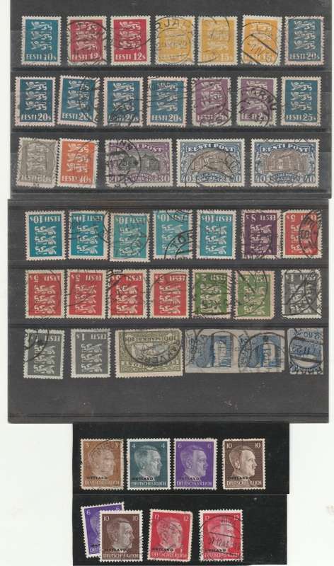 Bulk collection mostly used stamps of ESTONIA -  Republic 1918-1941