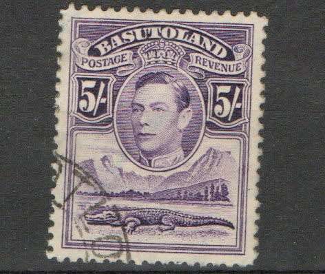 Used 5/- King George VI Basutoland definitive