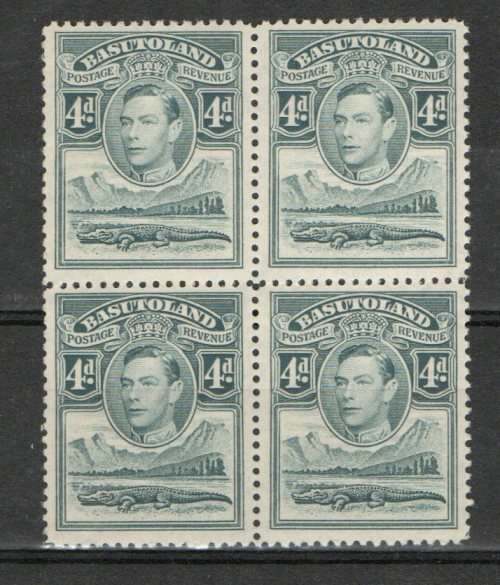 Block 0f 4 of the 4d KG VI definitive of Basutoland