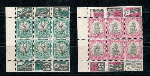 Two MH 1935-37 booklet panes (1/2d and 1d)