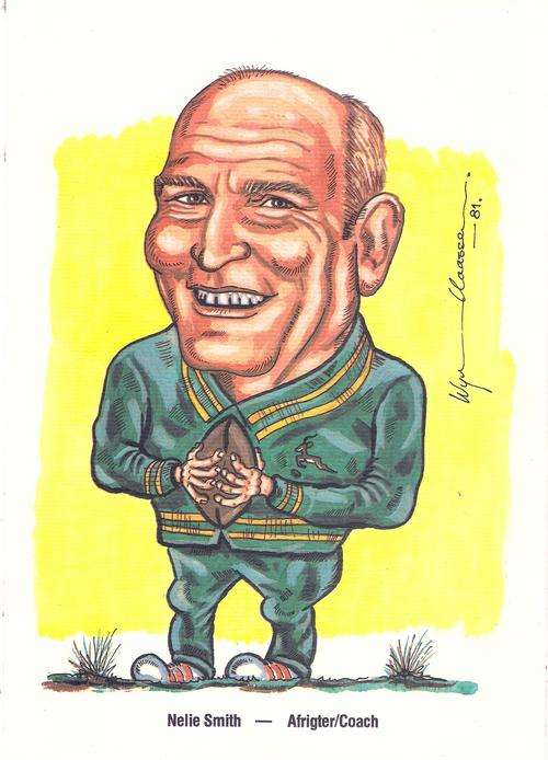 12 Prints by Wynand Claassen, Captain of the 1981 SPRINGBOKS to NZ. of Springbok players