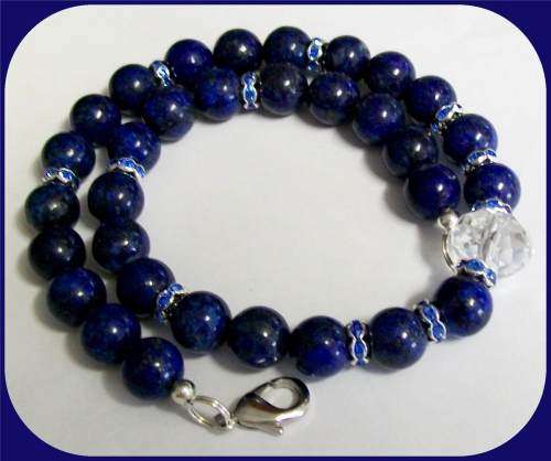 Lapis Lazuli Natural Stone Necklace.