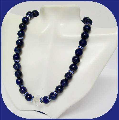 Lapis Lazuli Natural Stone Necklace.