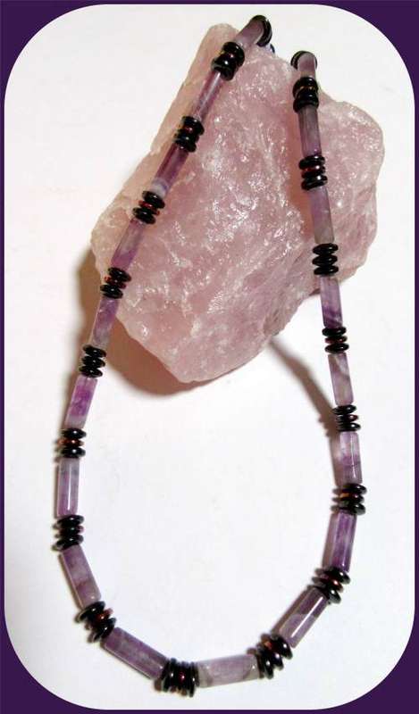 Men's Amethyst Gemstone Necklace - Supports the Crown Chakra