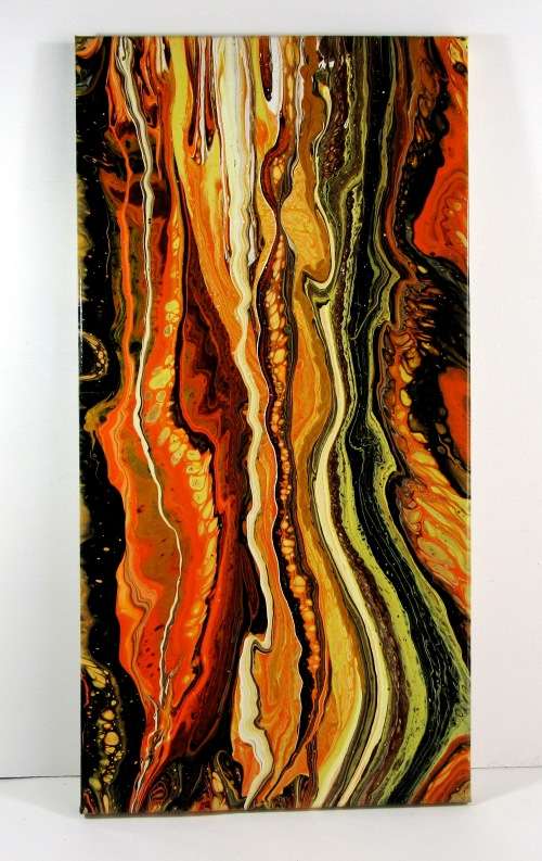 Acrylic Pour Painting  -  Amber