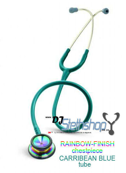 3M Littmann Stethoscope Classic II SE Rainbow finish Chestpiece, Caribbean blue tube