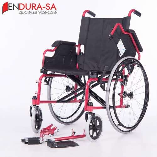 Steel folding wheelchair - Endura Standard Detachable -(small / medium / large)