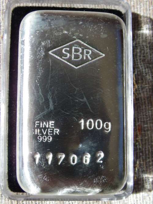 100g FINE SILVER BULLION BAR 999 FINENESS.  10 AVAILABLE! PRICE  IS PER 100g BAR WITH COA