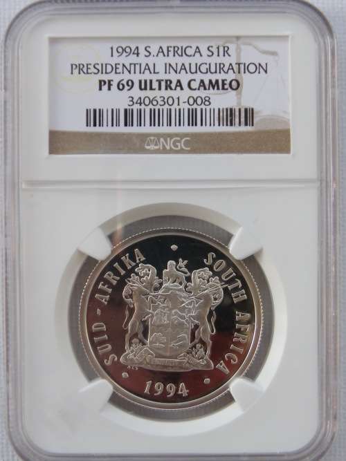 1994 SILVER R1 PRESIDENTIAL INAUGURATION PROOF 69 ULTRA CAMEO. NGC GRADED