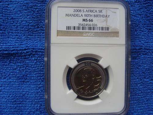 2008 NELSON MANDELA 90TH BIRTHDAY R5 MS 66