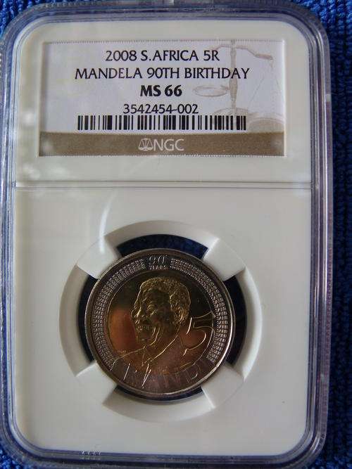 2008 NELSON MANDELA 90TH BIRTHDAY R5 MS 66