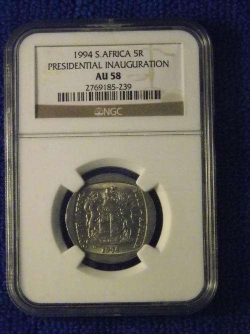 1994 PRESIDENTIAL INAUGURATION AU58 NGC GRADED.GETTING SCARCE!