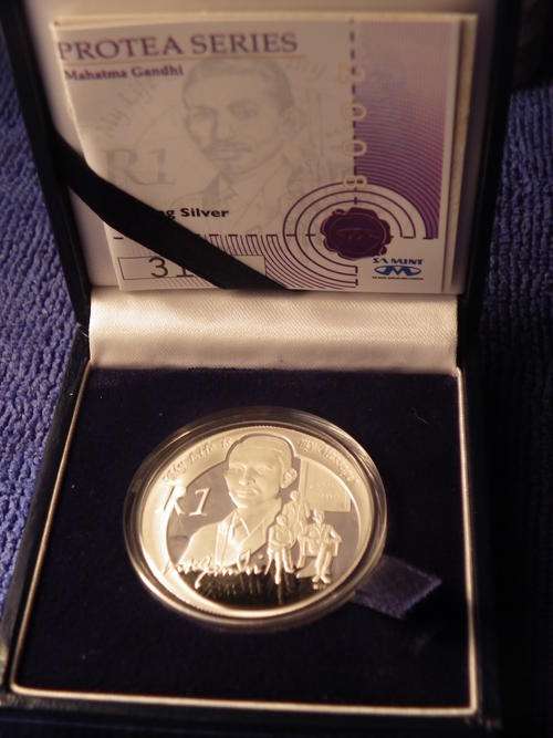 2008 MAHATMA GANDHI STERLING SILVER PROOF COIN
