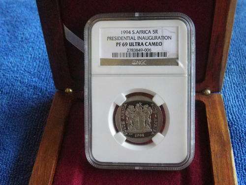 1994 PRESIDENTIAL INAUGURATION5 NGC GRADED PF 69 ULTRA CAMEO.HIGH VALUE COIN IN NICE KIAAT BOX