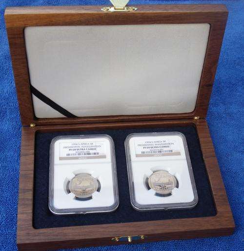 1994 PRESIDENTIAL INAUGURATION TWIN PROOF SET PF68UC AND PF69UC BUILDING IN FRONT. BID IS PER COIN!
