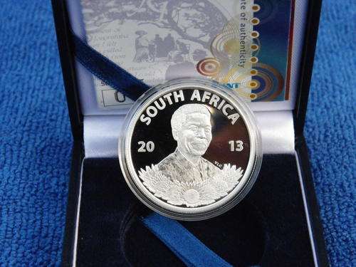 PROOF SILVER NELSON MANDELA 2013 "LIFE OF A LEGEND" PROTEA SERIES " SERIAL # 999"