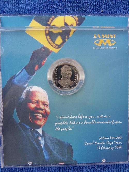 2000 NELSON MANDELA PROOF LIKE R5 IN CD CASE