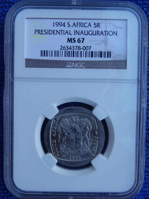 1994 PRESIDENTIAL INAUGURATION.** NGC GRADED MS67**. SCARCE HIGH GRADE!