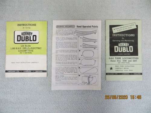 Hornby Dublo/Rovex Assorted Pamphlets x 9