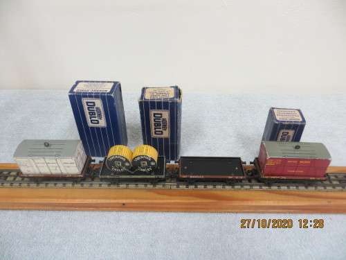 Hornby Dublo 3 rail  BR Low Sided Wagons x 4