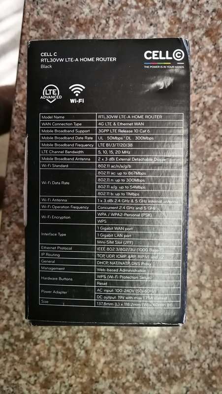 LTE LTE-A WIRELESS MOBILE  ROUTER