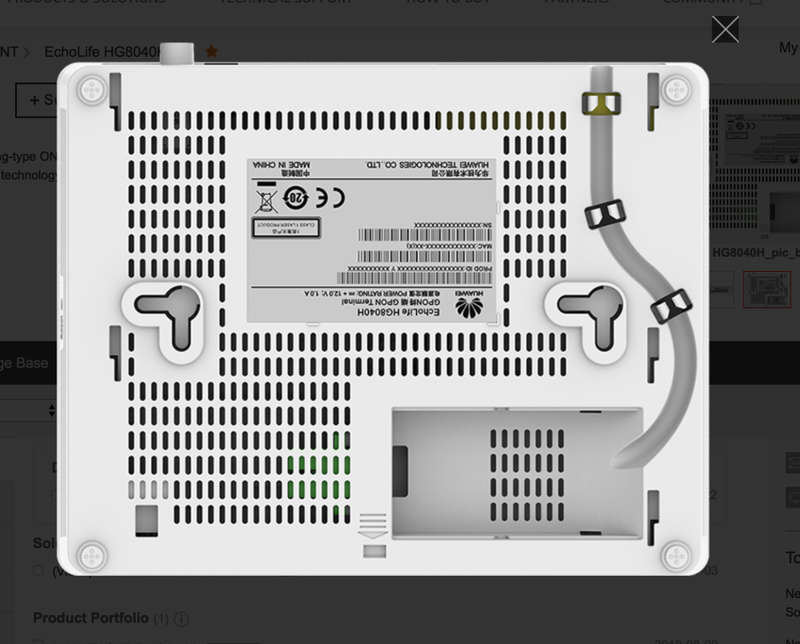 HUAWEI ECHOLIFE HG8040H BRIDGE GPON TERMINAL FIBRE ROUTER