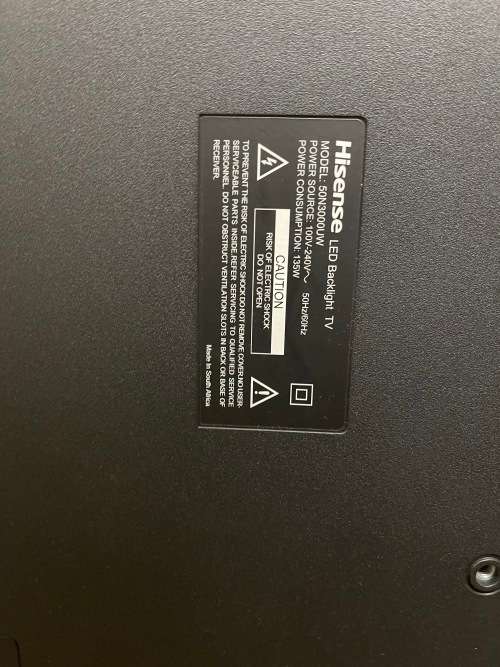 Hisense 50" TV - Cracked Screen - Spares / Repairs