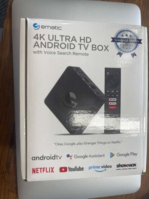 Ematic 4K Ultra HD Android TV Box.