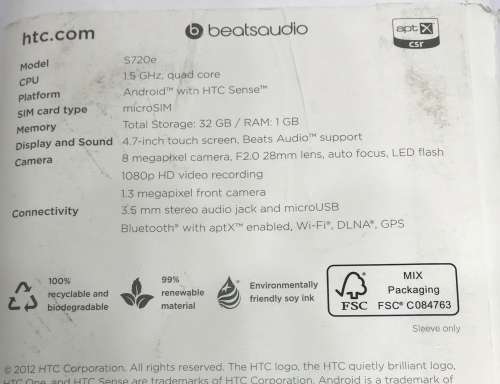 HTC One X - s720e