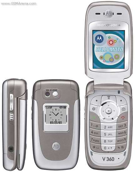 Retro flip phone - Motorola V360 Silver