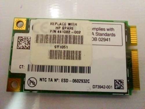 HP Compaq 441082-002 Intel Wireless WiFi Link 4965ag 802.11 A/b/g Mini PCIe Card