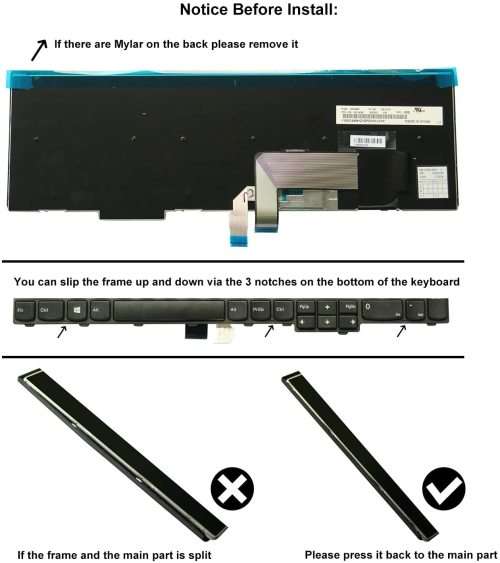 Lenovo ThinkPad T540 T540p L540 W540 W541 T550 W550 W550s T560 L560 L570 P50s Laptop Keyboard