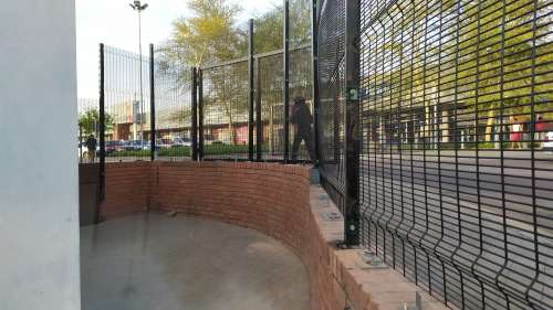 Clearvu Fence Panel with 80*80 mm pole and securing accessories