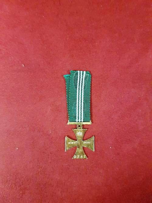 SA Correctional Service - Cross for Merit (1980 - 1996) Miniature Medal