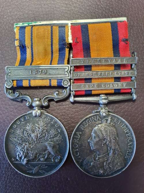 South Africa Medal - 1879 (Zulu War Medal) and QSA