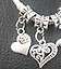Bead,Dangling Bead, Set of 2 different Hearts