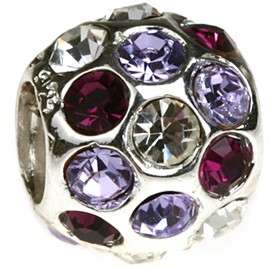 Bead with Swarovski Crystals, fits most European Charm Bracelets