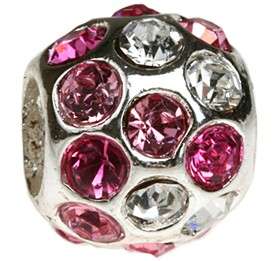Bead with Swarovski Crystals, fits most European Charm Bracelets