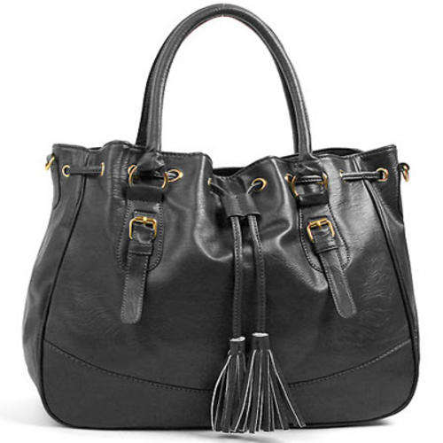 NEW! Great Black Faux Leather Handbag - Leatherette