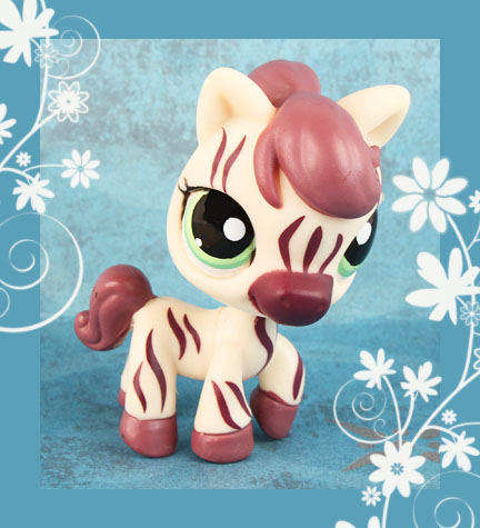 LAST ONE!! Littlest pet shop, Berry Zebra #1490
