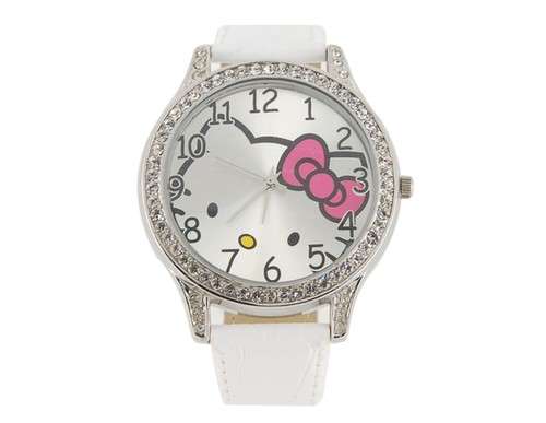 LAST ONE - Hello Kitty Watch with Crystals in White
