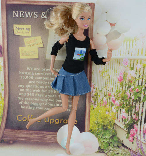 Barbie Fashion House -  Clothes, Handmade, 2 pcs skirt Set