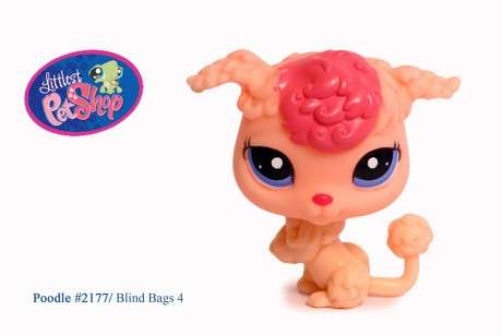 Rare, Littlest Pet Shop, Adorable Pink Parisian Poodle 2177