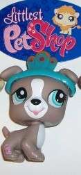 Flawed - Littlest Pet Shop, Dog - Jack Russel 1463 with peacock crown