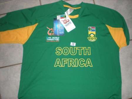 Protea, Cricket Official Supporter Shirt, ICC world Twenty Y20, Sri Lanka 2012. Junior 11 to 12 year