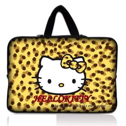 Hello Kitty, Leopard Laptop Sleeve, fits laptops up to 13.3" with handles
